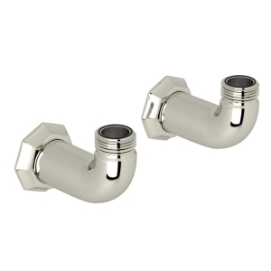 Perrin & Rowe® U.6181PN Deco™ Wall Unions, Polished Nickel