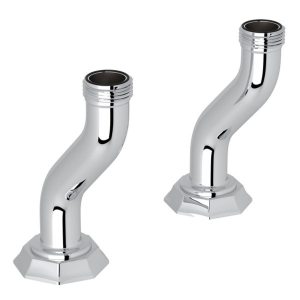 Perrin & Rowe® U.6187APC Deco™ Deck Pillar Unions, Polished Chrome