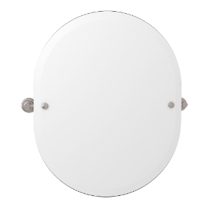 Perrin & Rowe® U.6482STN Holborn™ 25" Oval Mirror, Satin Nickel