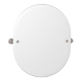 Perrin & Rowe® U.6482STN Holborn™ 25" Oval Mirror, Satin Nickel