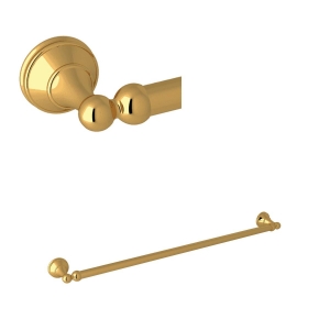 Perrin & Rowe® U.6641ULB Georgian Era™ 26 in Towel Bar, Unlacquered Brass