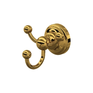 Perrin & Rowe® U.6923ULB Edwardian™ Triple Robe Hook, Unlacquered Brass