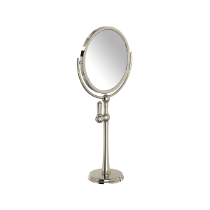 Perrin & Rowe® U.6931PN Freestanding Makeup Mirror, Polished Nickel