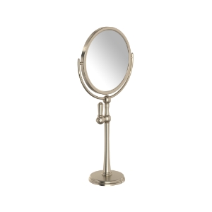 Perrin & Rowe® U.6931STN Freestanding Makeup Mirror, Satin Nickel