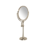 Perrin & Rowe® U.6931STN Freestanding Makeup Mirror, Satin Nickel