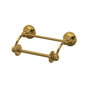 Perrin & Rowe® U.6960ULB Edwardian™ Toilet Paper Holder With Lift Arm, Unlacquered Brass