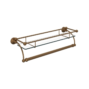 Perrin & Rowe® U.6975EB Wall Mount Glass Vanity Shelf, English Bronze