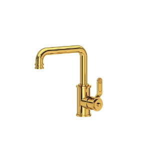 Perrin & Rowe® U.AR01UD1HTULB Armstrong™ Single Handle Lavatory Faucet, Unlacquered Brass