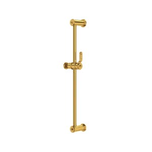 Perrin & Rowe® U.AR260127SBULB 26" Slide Bar, Unlacquered Brass