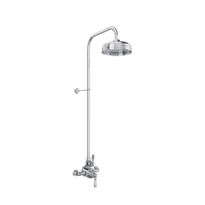 Perrin & Rowe® U.GA19W2LS-APC Georgian Era™ 3/4" Exposed Wall Mount Thermostatic Shower System, Polished Chrome