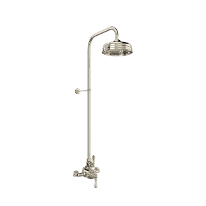 Perrin & Rowe® U.GA19W2LS-PN Georgian Era™ 3/4" Exposed Wall Mount Thermostatic Shower System, Polished Nickel