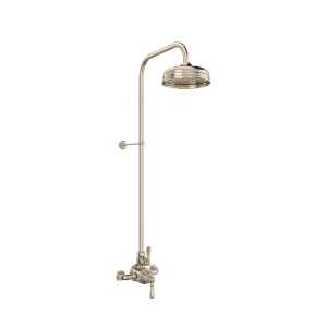 Perrin & Rowe® U.GA19W2LS-STN Georgian Era™ 3/4" Exposed Wall Mount Thermostatic Shower System, Satin Nickel