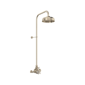 Perrin & Rowe® U.KIT2X-STN Edwardian™ 3/4 in Exposed Wall Mount Thermostatic Shower System, Satin Nickel