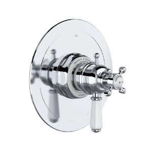 Perrin & Rowe® U.TEW23W1L-APC Edwardian™ 1/2 in Thermostatic & Pressure Balance Trim With 3 Functions, Polished Chrome
