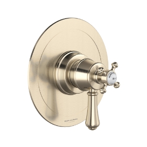 Perrin & Rowe® U.TGA44W1LSP-STN Georgian Era™ 1/2" Thermostatic & Pressure Balance Trim With 2 Functions, Satin Nickel