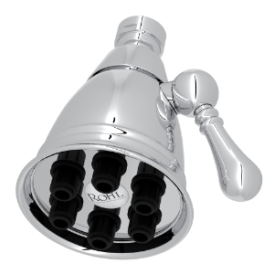 Perrin & Rowe® WI0122APC Bellia Showerhead Shower Calliano Adjustable, 1.8 gpm Min, Wall Mounting, Polished Chrome