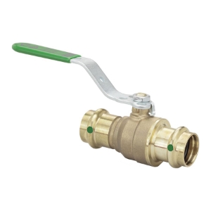 Viega ProPress® 79940 Ball Valve with Lock Metal Handle, 1-1/2 in Nominal, Press End Style, Bronze Body, Full Port, EPDM Softgoods