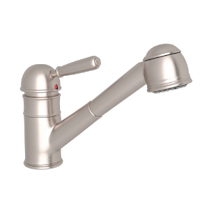 Rohl® R77V3STN 1983 Pull-Out Kitchen Faucet, Satin Nickel