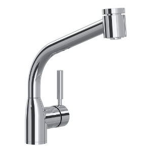 Rohl® R7923APC Lux Modern High Neck Dual-Function Kitchen Faucet, 1.8 gpm Flow Rate, Polished Chrome, 1 Faucet Hole