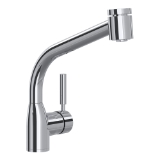 Rohl® R7923APC Lux™ Modern High Neck Dual-Function Kitchen Faucet, 1.8 gpm Flow Rate, Polished Chrome, 1 Faucet Hole