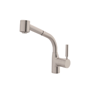 Rohl® R7923STN Lux Modern High Neck Dual-Function Kitchen Faucet, 1.8 gpm Flow Rate, Satin Nickel, 1 Faucet Hole