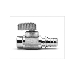 REHAU® 418433-001 Straight Ball Valve, 1/2 in Nominal, EVERLOC x C/Female End Style, Brass Body