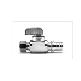 REHAU® 418437-001 Straight Ball Valve, 1/2 x 3/8 in Nominal, EVERLOC x Compression End Style, Brass Body