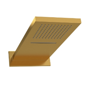 Riobel® 404BG 22" x 9" Waterfall and rain showerhead, Brushed Gold