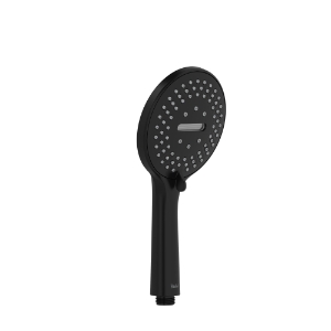 RIOBEL 4375BK Riobel Cross Collection Handshower Hand Set Single-Function, 4-3/4 in Dia Shower Head 3-Jet Shower Head, Black