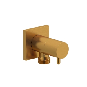Riobel® 760BG Handshower Outlet With Integrated Volume Control, Brushed Gold