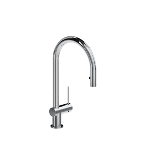 RIOBEL AZ101C-10 Azure Pulldown Kitchen Faucet Bridge, 1.0 gpm Flow Rate, Chrome