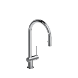 RIOBEL AZ101C-10 Azure™ Pulldown Kitchen Faucet Bridge, 1.0 gpm Flow Rate, Chrome