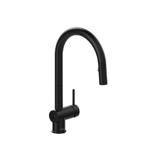 RIOBEL AZ211BK Azure Pulldown Kitchen Faucet Pull-Down Touchless, 1.5 gpm Flow Rate, Black