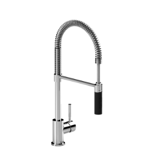 RIOBEL BI201CBK-15 Bistro Pulldown Kitchen Faucet Pull-Down Touchless, 1.5 gpm Flow Rate, Chrome