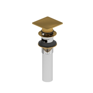 Riobel® DB140BG Lavatory Push Drain With Overflow, Brushed Gold