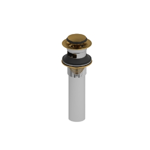Riobel® DB150BG Lavatory Push Drain With Overflow, Brushed Gold