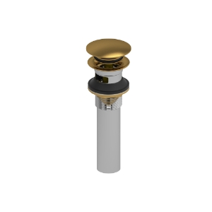 Riobel® DB160BG Lavatory Push Drain With Overflow, Brushed Gold