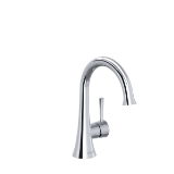 RIOBEL ED00C ED00 Edge Single Hole Bathroom Faucet, 1.3 gpm Flow Rate, 5 in H Spout, 1 Handle, 1 Faucet Hole, Chrome