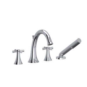 RIOBEL ED12+C Edge Tub Filler, 11.0 gpm Flow Rate, Chrome