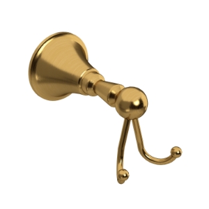 Riobel® MM0BG Momenti™ Double Robe Hook, Brushed Gold
