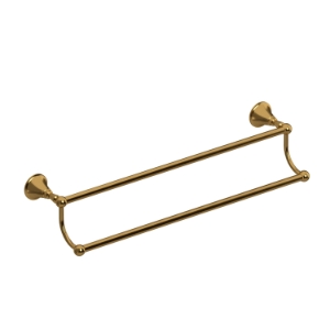 Riobel® MM6BG Momenti™ Double 24 in Towel Bar, Brushed Gold