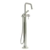 RIOBEL MMSQ39JPN TMMSQ39+ Momenti Single Hole Tub Filler Trim, 6 gpm Flow Rate, 8-1/8 in Center, Polished Nickel, 1 Handle, Polished Nickel