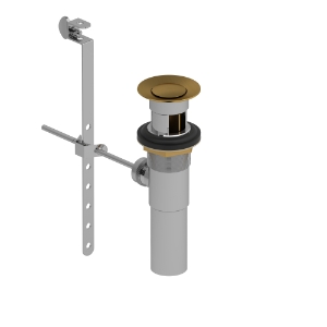 Riobel® P170BG Lavatory Pop-Up Drain With Overflow, Brushed Gold