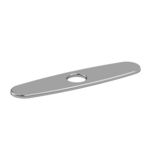 RIOBEL PL8C Riobel Cross Collection Center Rectangular Deck Plate, 2-1/2 in L x 9-7/8 in W x 1/4 in H, Chrome