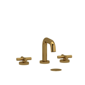 Riobel® RUSQ08+BG Riu™ Widespread Lavatory Faucet With U-Spout, Brushed Gold