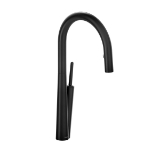 RIOBEL SC101BK Solstice Kitchen Faucet Pulldown Single Trattoria, 1.6 gpm Flow Rate, Black