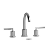 Riobel® SY08LC SY08 Sylla Widespread Bathroom Faucet, 1.3 gpm Flow Rate, 4-7/8 in H Spout, 8 to 16 in Center, Chrome, 2 Handles, Push Button Drain