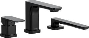 Riobel® TEQ10BK Equinox™ 3-Hole Deck Mount Tub Filler Trim, Black