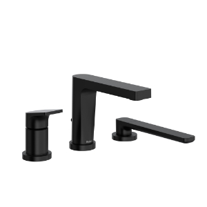 Riobel® TOD10BK Ode™ 3-Hole Deck Mount Tub Filler Trim, Black
