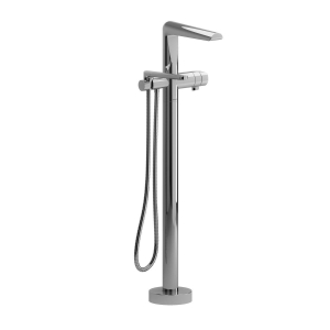 Riobel® TPB39C Parabola™ Thermostatic Single Hole Floor Mount Tub Filler Trim, Chrome